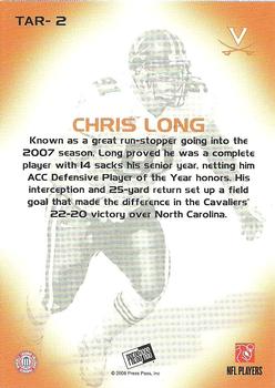 2008 Press Pass - Target Exclusive #TAR-2 Chris Long Back