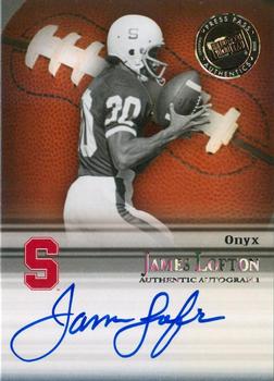2008 Press Pass Legends Bowl Edition - Semester Signatures Onyx #SS-JL James Lofton Front