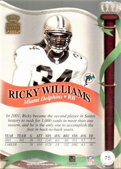 2002 Pacific Crown Royale #75 Ricky Williams Back