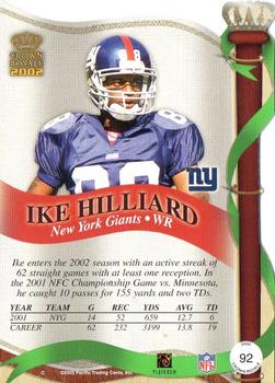 2002 Pacific Crown Royale #92 Ike Hilliard Back