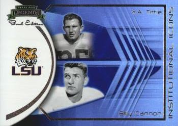 2008 Press Pass Legends Bowl Edition - Institutional Icons #II-8 Y.A. Tittle / Billy Cannon Front