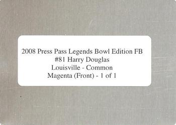 2008 Press Pass Legends Bowl Edition - Printing Plates Back Magenta #81 Harry Douglas Back