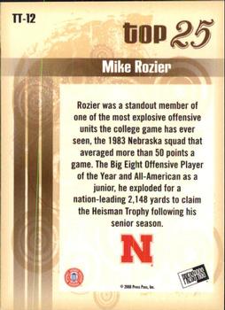 2008 Press Pass Legends Bowl Edition - Top 25 #TT-12 Mike Rozier Back