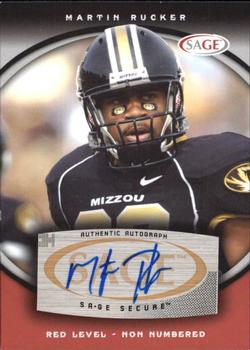 2008 SAGE - Autographs Red #A51 Martin Rucker Front