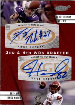 2008 SAGE Squared - Dual Autographs #A-75 Jordy Nelson / James Hardy Front