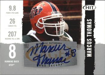 2008 SAGE HIT - Autographs Silver #A8 Marcus Thomas Front