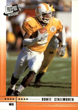 2002 Press Pass JE #11 Donte Stallworth Front