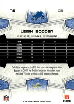 2008 Score - Updates #75 Leigh Bodden Back