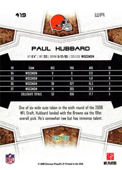 2008 Score - Updates #419 Paul Hubbard Back