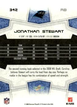 2008 Score - Glossy #342 Jonathan Stewart Back