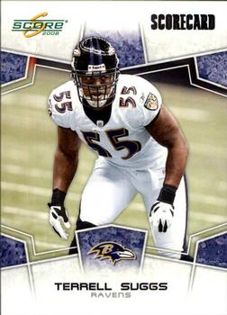 2008 Score - Scorecard #28 Terrell Suggs Front