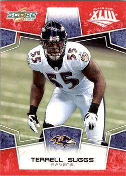 2008 Score - Super Bowl XLIII #28 Terrell Suggs Front