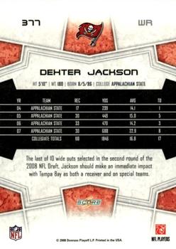 2008 Score - Super Bowl XLIII #377 Dexter Jackson Back
