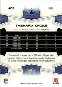 2008 Score - Super Bowl XLIII Black #402 Tashard Choice Back