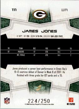 2008 Score - Super Bowl XLIII Light Blue Glossy #111 James Jones Back