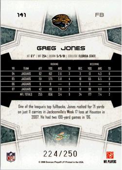 2008 Score - Super Bowl XLIII Light Blue Glossy #141 Greg Jones Back
