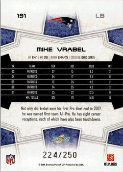 2008 Score - Super Bowl XLIII Light Blue Glossy #191 Mike Vrabel Back