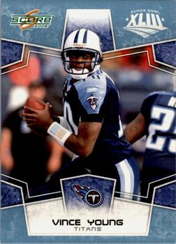 2008 Score - Super Bowl XLIII Light Blue Glossy #314 Vince Young Front