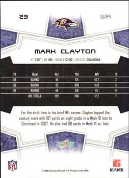 2008 Score - Super Bowl XLIII Gold #23 Mark Clayton Back