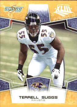 2008 Score - Super Bowl XLIII Gold #28 Terrell Suggs Front