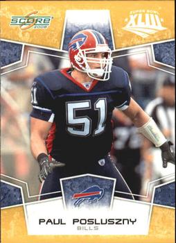 2008 Score - Super Bowl XLIII Gold #34 Paul Posluszny Front