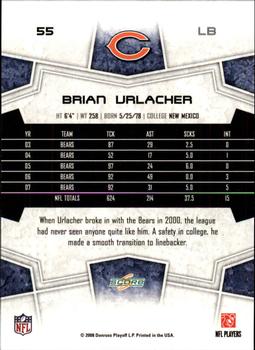 2008 Score - Super Bowl XLIII Gold #55 Brian Urlacher Back