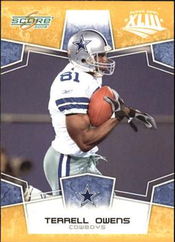 2008 Score - Super Bowl XLIII Gold #78 Terrell Owens Front