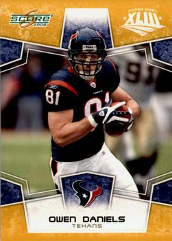 2008 Score - Super Bowl XLIII Gold #121 Owen Daniels Front