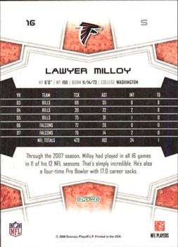 2008 Score - Super Bowl XLIII Green #16 Lawyer Milloy Back
