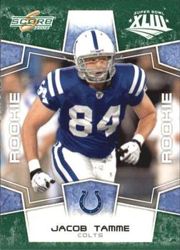 2008 Score - Super Bowl XLIII Green #404 Jacob Tamme Front