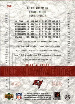 2002 SP Legendary Cuts #72 Mike Alstott Back