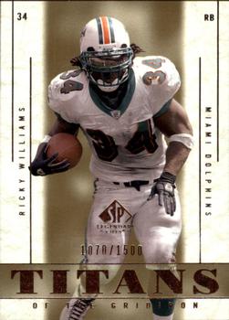 2002 SP Legendary Cuts #101 Ricky Williams Front