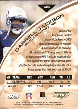 2002 Topps Debut #146 Darrell Jackson Back