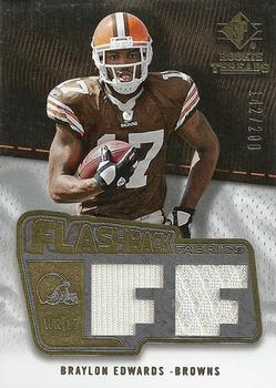 2008 SP Rookie Threads - Flashback Fabrics 175-200 #FF-BE Braylon Edwards Front