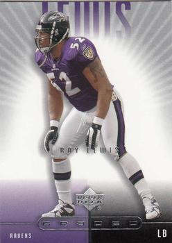 2002 UD Graded #8 Ray Lewis Front
