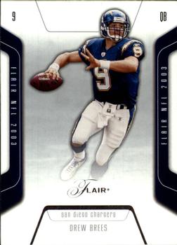 2003 Flair #10 Drew Brees Front