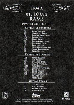 2008 Topps Mayo - Super Bowl Match-ups #SB34-A St. Louis Rams Back