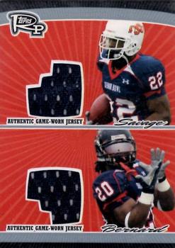 2008 Topps Rookie Progression - Game Worn Jerseys Dual Silver #PDR-SB Dantrell Savage / Yvenson Bernard Front