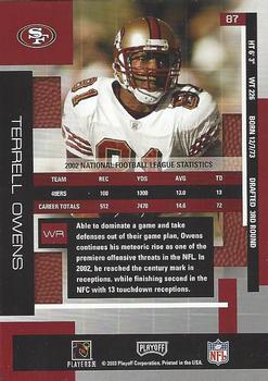 2003 Playoff Absolute Memorabilia #87 Terrell Owens Back