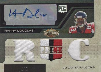 2008 Topps Triple Threads - Rookie Autographed Relic Prime Black #129 Harry Douglas Front