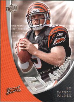 2008 Upper Deck Rookie Exclusives - Rookie Photo Shoot Flashbacks #RPSF1 Carson Palmer Front