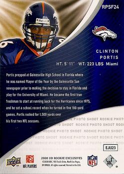 2008 Upper Deck Rookie Exclusives - Rookie Photo Shoot Flashbacks #RPSF24 Clinton Portis Back