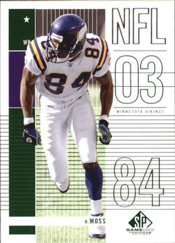 2003 SP Game Used #21 Randy Moss Front