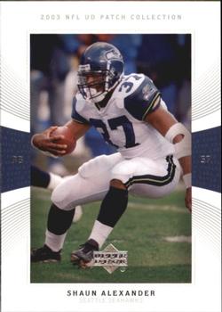 2003 UD Patch Collection #37 Shaun Alexander Front