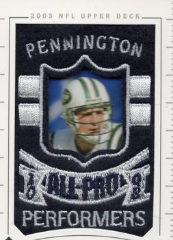2003 UD Patch Collection #150 Chad Pennington Front
