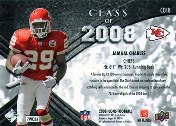 2008 Upper Deck Icons - Class of 2008 Blue #CO18 Jamaal Charles Back