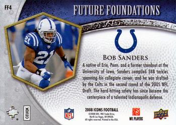 2008 Upper Deck Icons - Future Foundations Blue #FF4 Bob Sanders Back