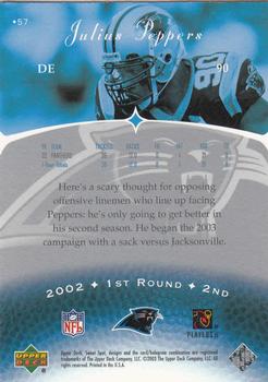 2003 Upper Deck Sweet Spot #57 Julius Peppers Back