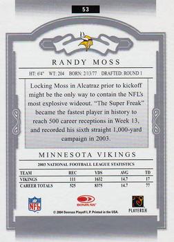 2004 Donruss Classics #53 Randy Moss Back