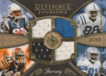 2008 Upper Deck Ultimate Collection - Ultimate Foursomes Jerseys Gold #UFJ-5 Marvin Harrison / Randy Moss / Terrell Owens / Chad Johnson Front